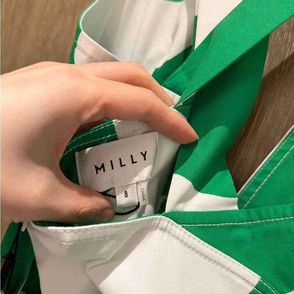 Milly Green and White Maxi Dress - Picture 9 of 15